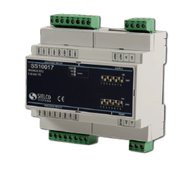 SS 10017-V Distributed I/O Device in a 6 DIN Module Enclosure, 8 Inputs for Volt via RS-485